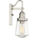 Macauley Outdoor Wall Lantern in Satin Nickel