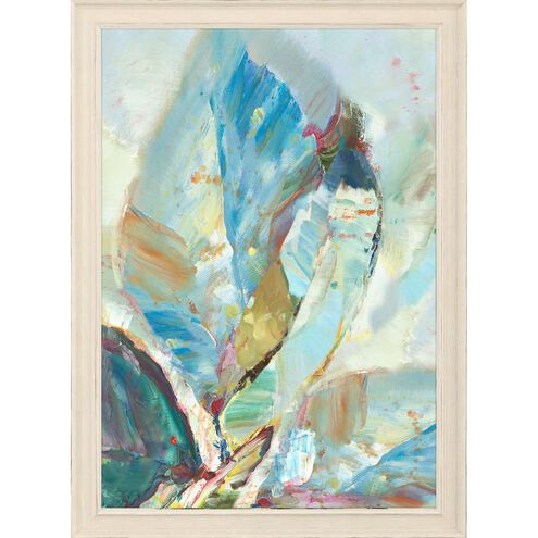 Florals Collection Distressed Ivory Wood Framed Art