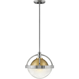 Watson LED 12 inch Polished Nickel with Heritage Brass Indoor Pendant Ceiling Light