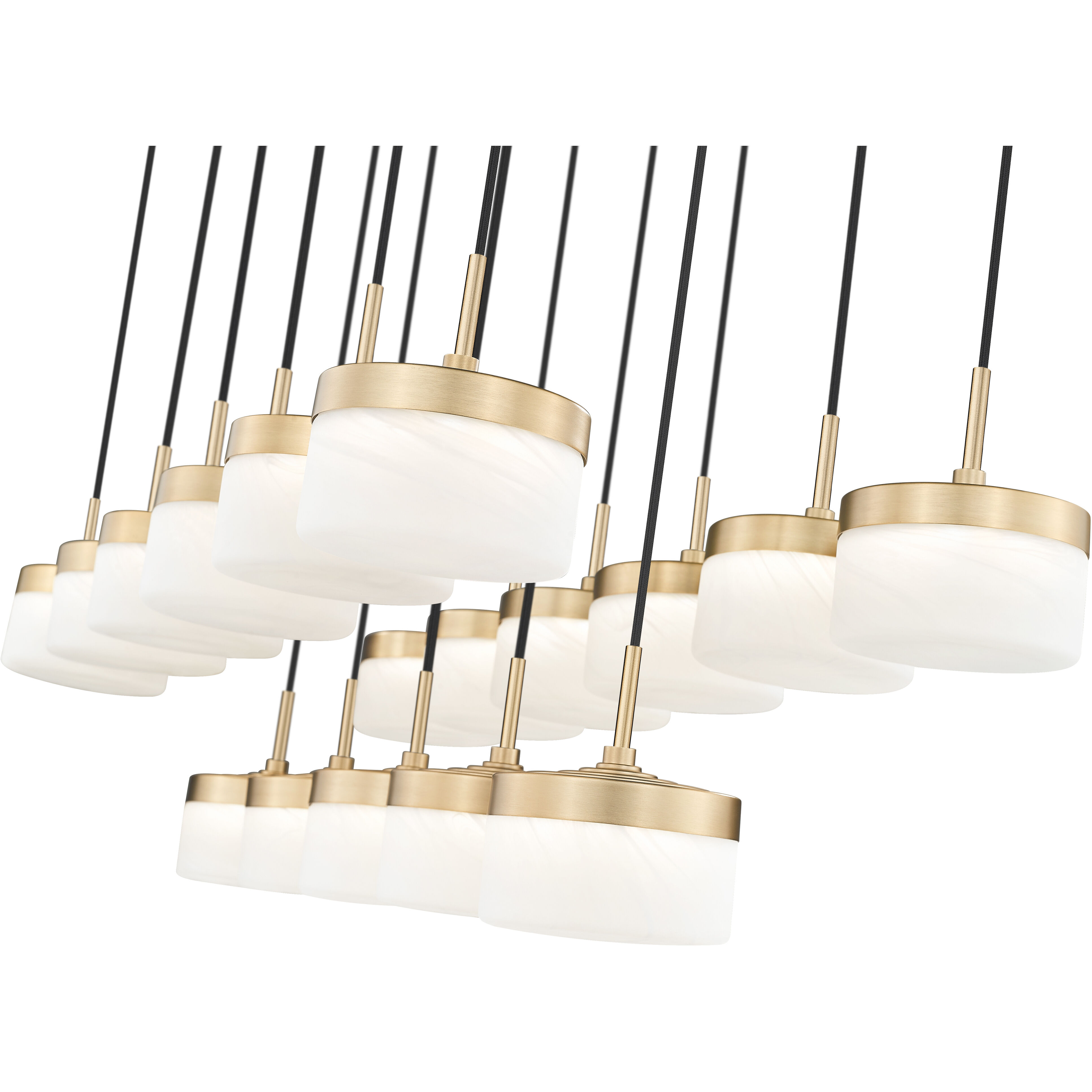 Renaud LED 46.75 inch Modern Gold Linear Chandelier Ceiling Light