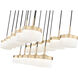 Renaud LED 46.75 inch Modern Gold Linear Chandelier Ceiling Light