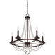 Byanca 5 Light 24 inch Mohican Bronze Chandelier Ceiling Light