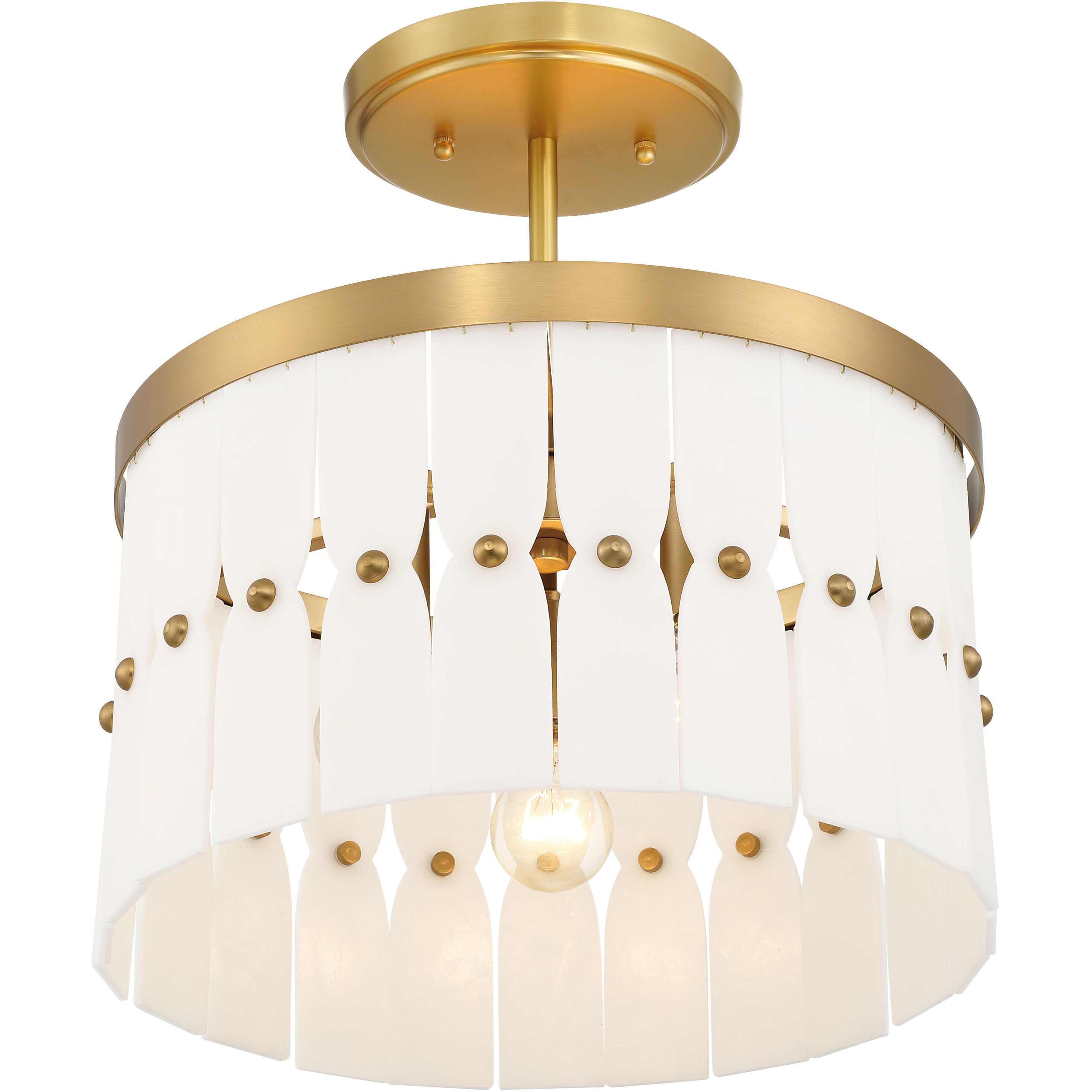 Coronelle 3 Light 16 inch Legacy Brass Convertible Semi-Flush Ceiling Light