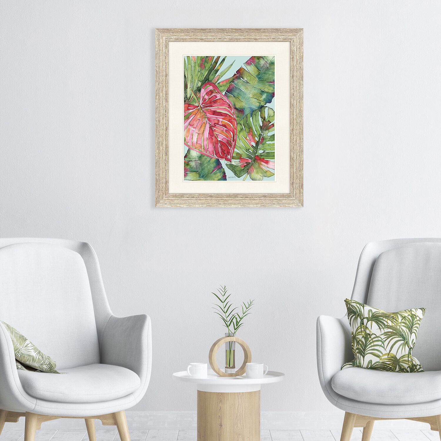 Palm Springs Green and Red and Pink and Purple Framed Art, Propac