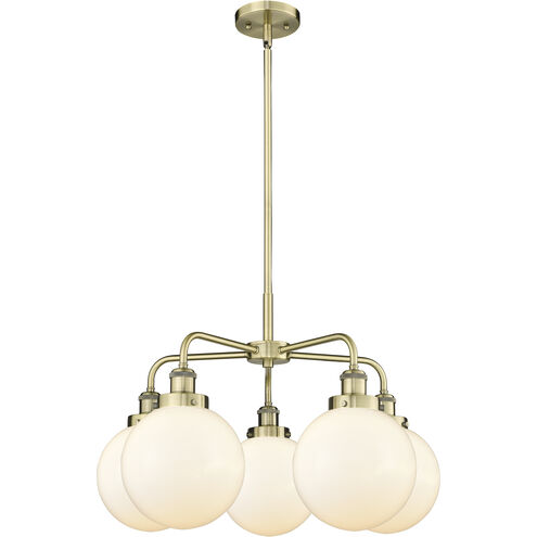 Beacon 5 Light 26 inch Antique Brass Chandelier Ceiling Light