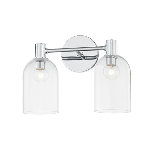 Paisley 2 Light 13 inch Polished Chrome Vanity Light Wall Light