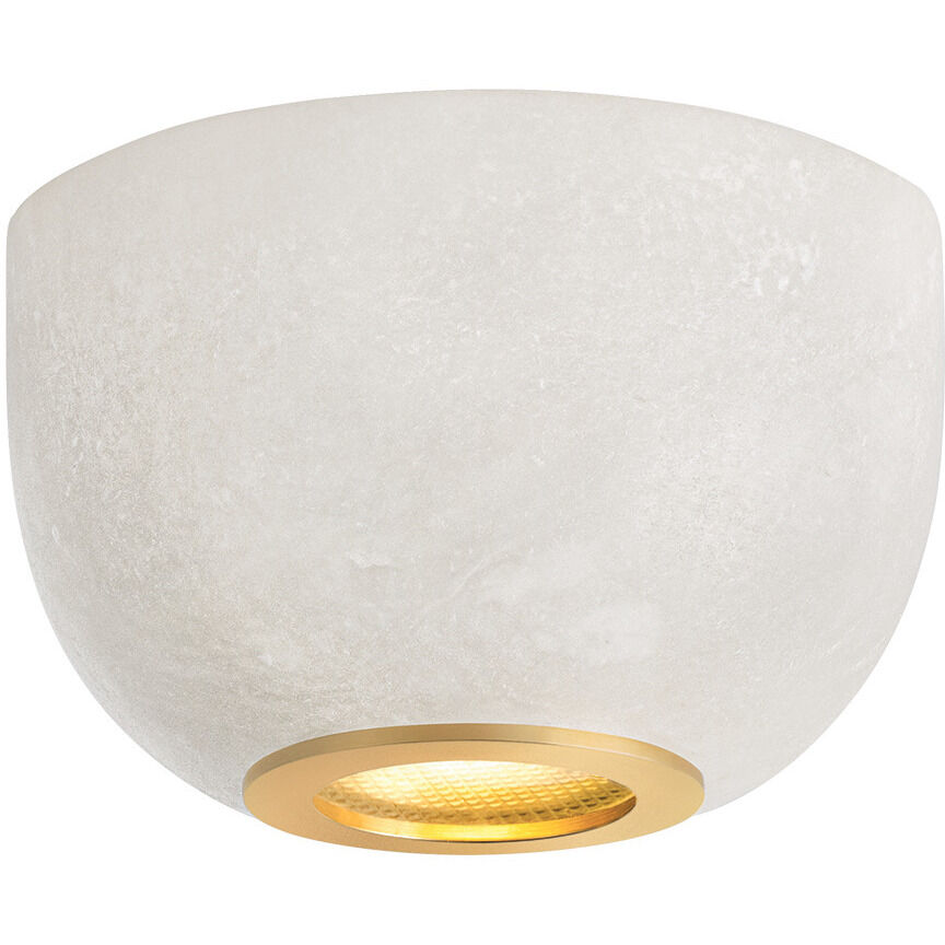 Bains Corner 1 Light 5 inch Aged Brass Flush Mount Ceiling Light