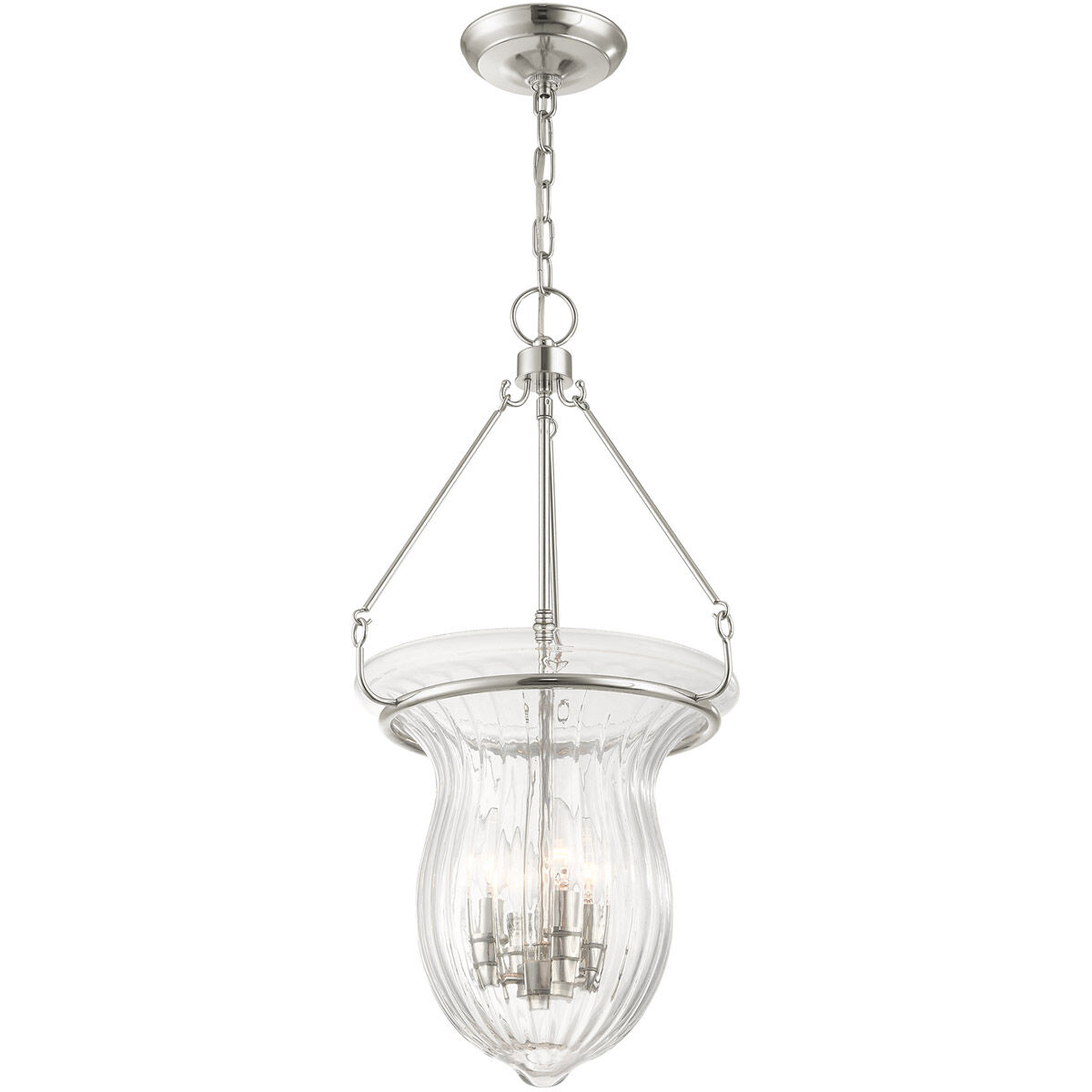 Andover 4 Light 14 inch Polished Nickel Pendant Ceiling Light