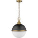 Peyton 2 Light 14.75 inch Matte Black and Factory Bronze Pendant Ceiling Light