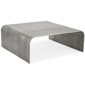 Leah 48.5 X 47.5 inch Textured Nickel Cocktail Table