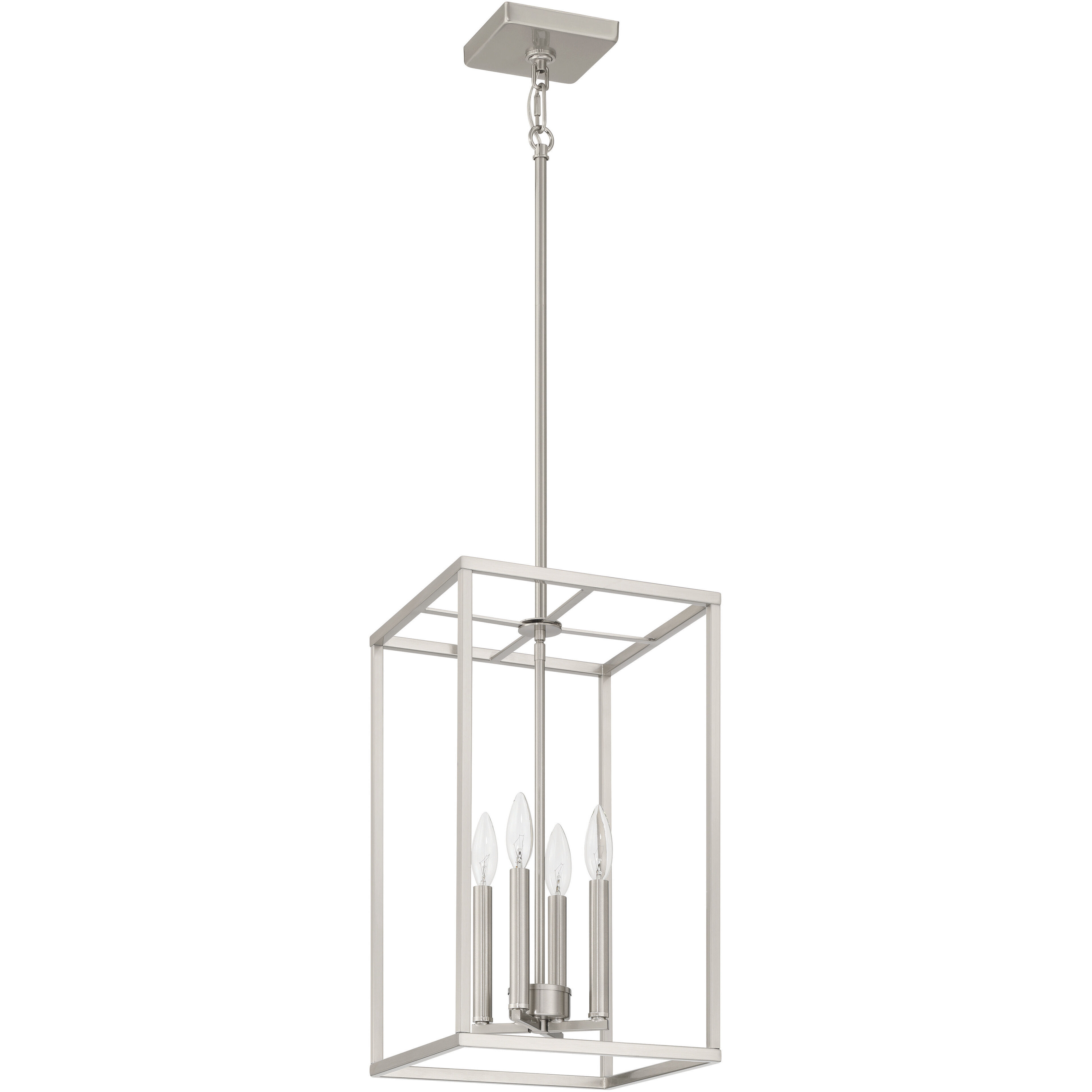 Signature 4 Light 12 inch Brushed Polished Nickel Foyer Light Ceiling Light