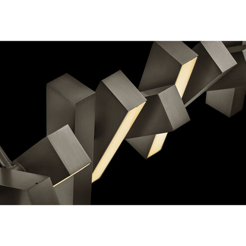 Stitch LED 42 inch Painted Black Oxide Chandelier Ceiling Light