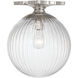 Orly 1 Light 10 inch Polished Nickel Semi Flush Ceiling Light