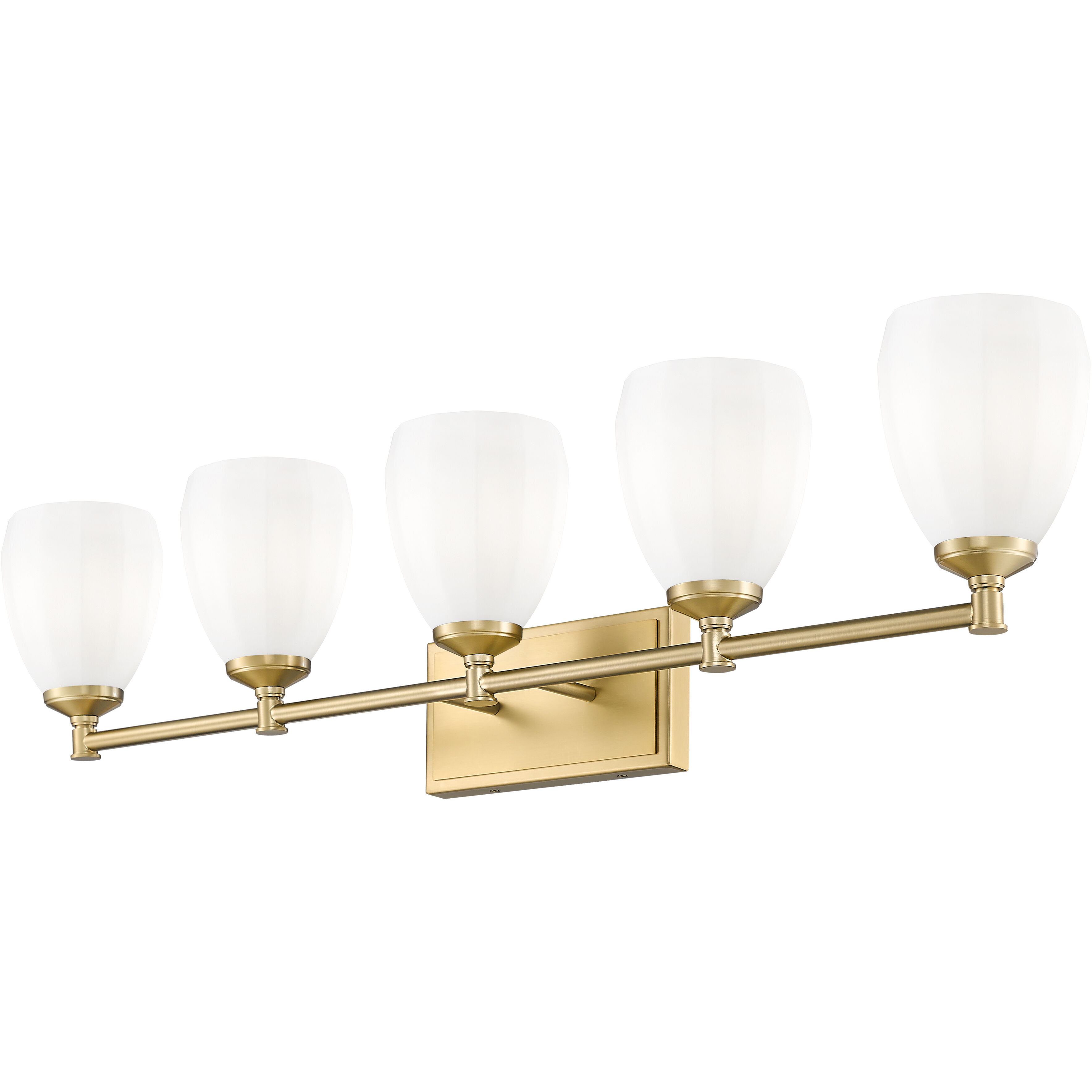 Oren 5 Light 38 inch Modern Gold Bath Vanity Light Wall Light