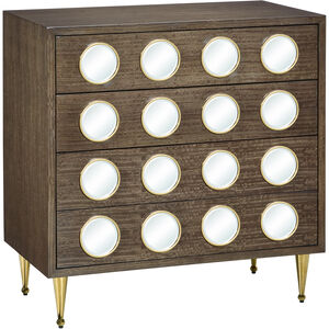 Colette Tawny Brown/Polished Brass/Mirror/Rose Chest