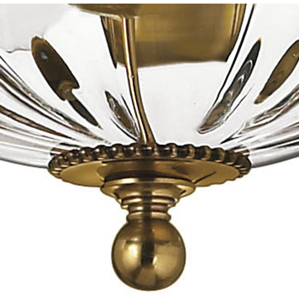 Cambridge 2 Light 16.25 inch Burnished Brass Indoor Flush Mount Ceiling Light