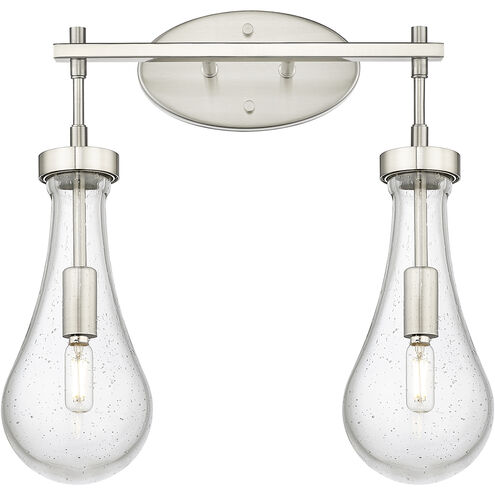 Downtown Urban Owego 2 Light 16.63 inch Satin Nickel Bath Vanity Light Wall Light in Seedy