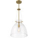 Foster 1 Light 14 inch Warm Brass Pendant Ceiling Light
