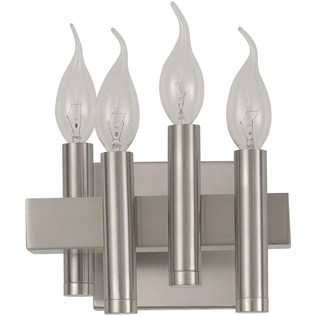 Collette 4 Light 8 inch Satin Nickel Bath Vanity Light Wall Light in Right, Right