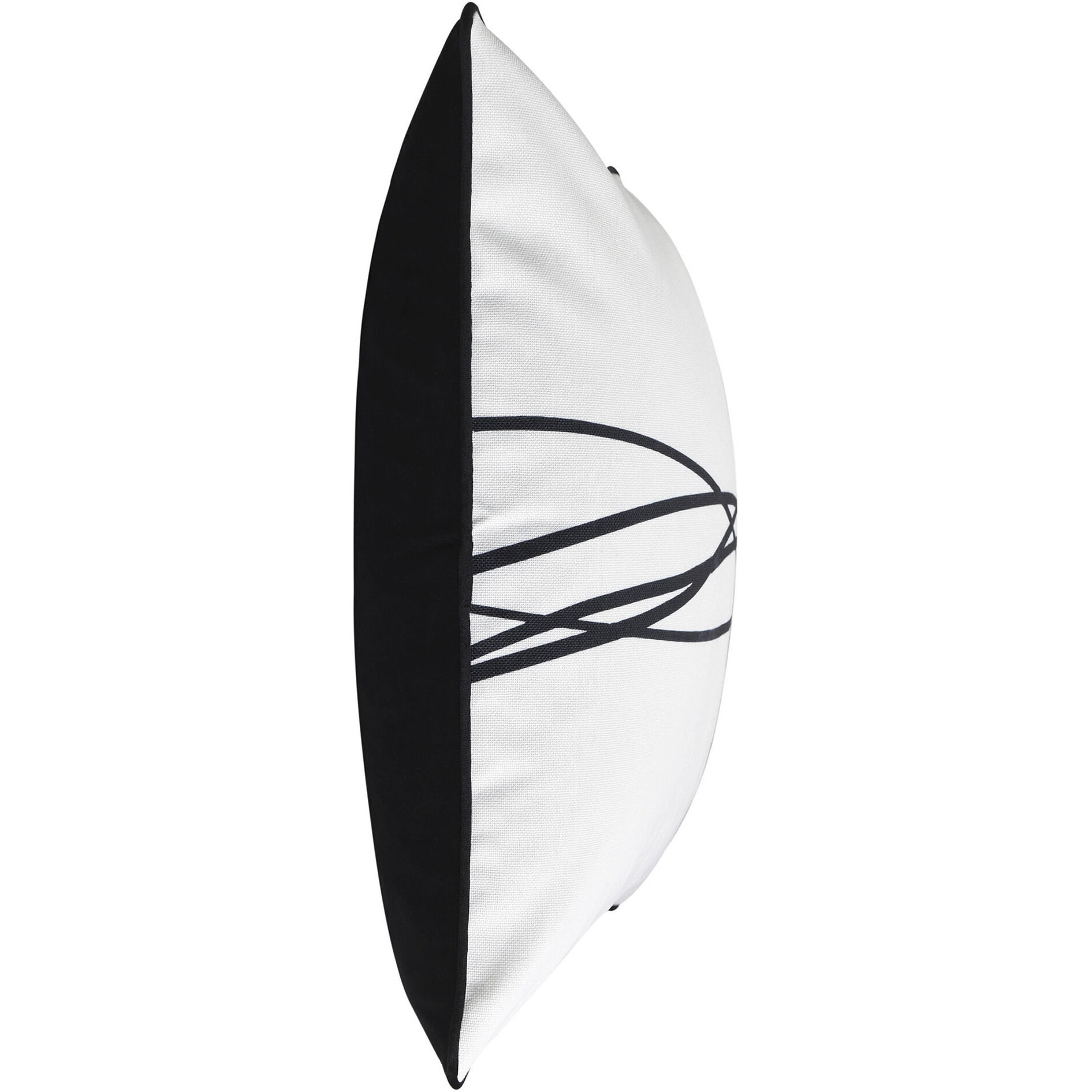 Amos 24 X 6.5 inch White and Black Pillow