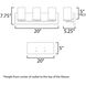 Lateral 3 Light 20 inch Satin Nickel Bath Vanity Wall Light in Satin White