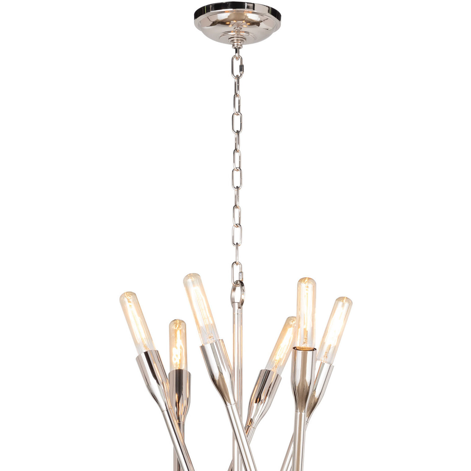 Cobra 12 Light 43 inch Polished Nickel Chandelier Ceiling Light, Large