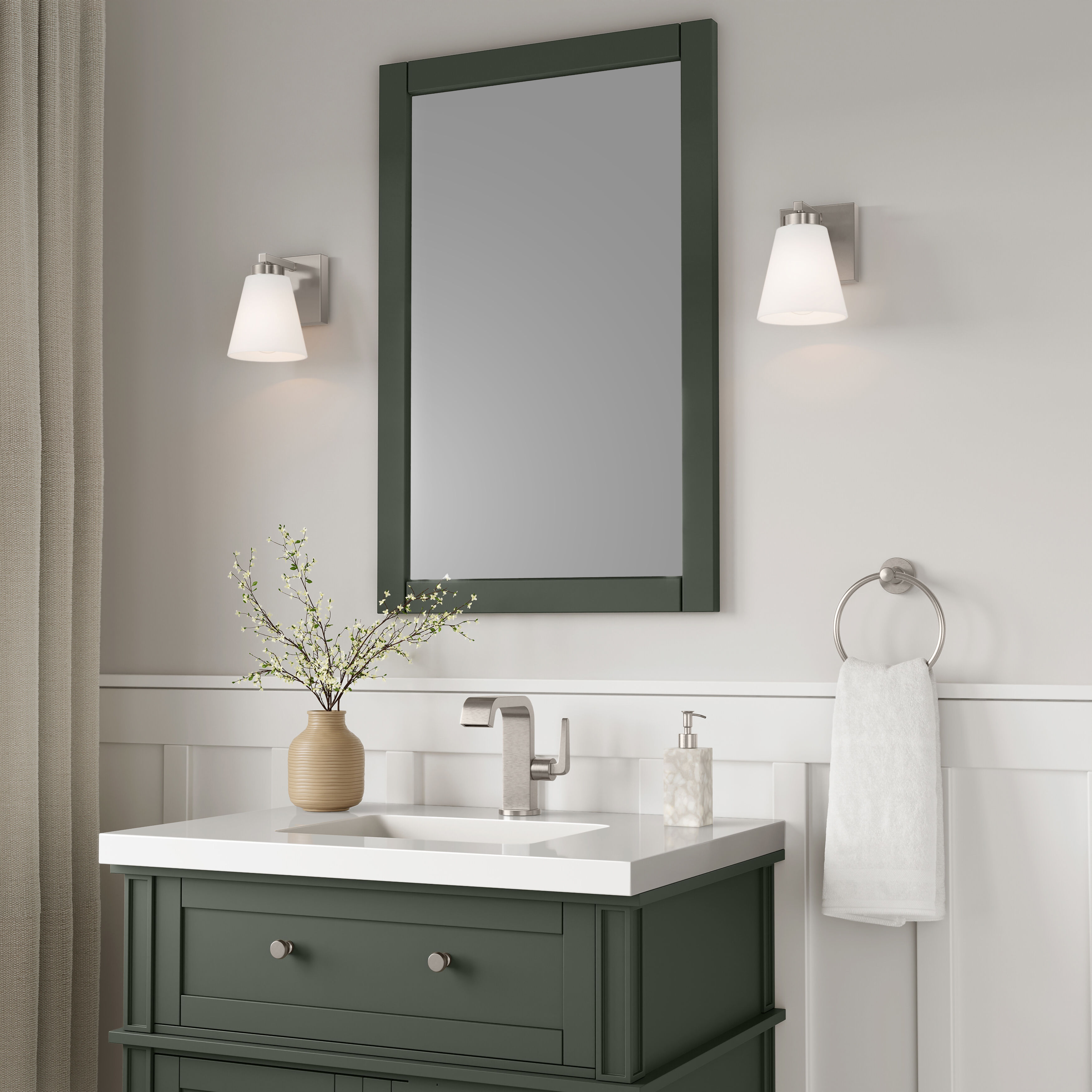 Strayhan 1 Light 5 inch Brushed Nickel Wall Sconce Wall Light