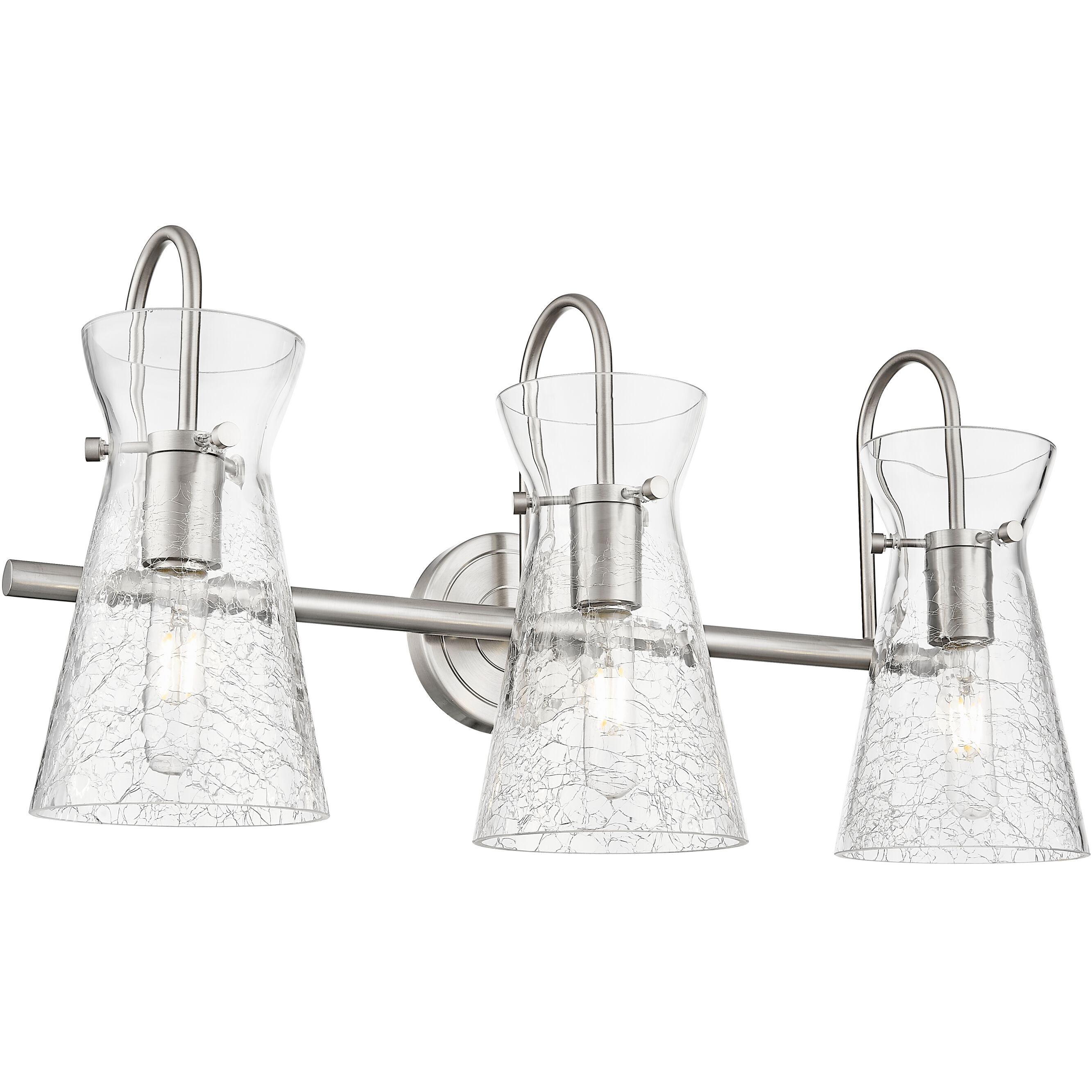 Nicole 3 Light 24 inch Brushed Satin Nickel Bath Vanity Light Wall Light