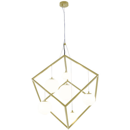 Pixie 6 Light 22 inch Brushed Brass Pendant Ceiling Light