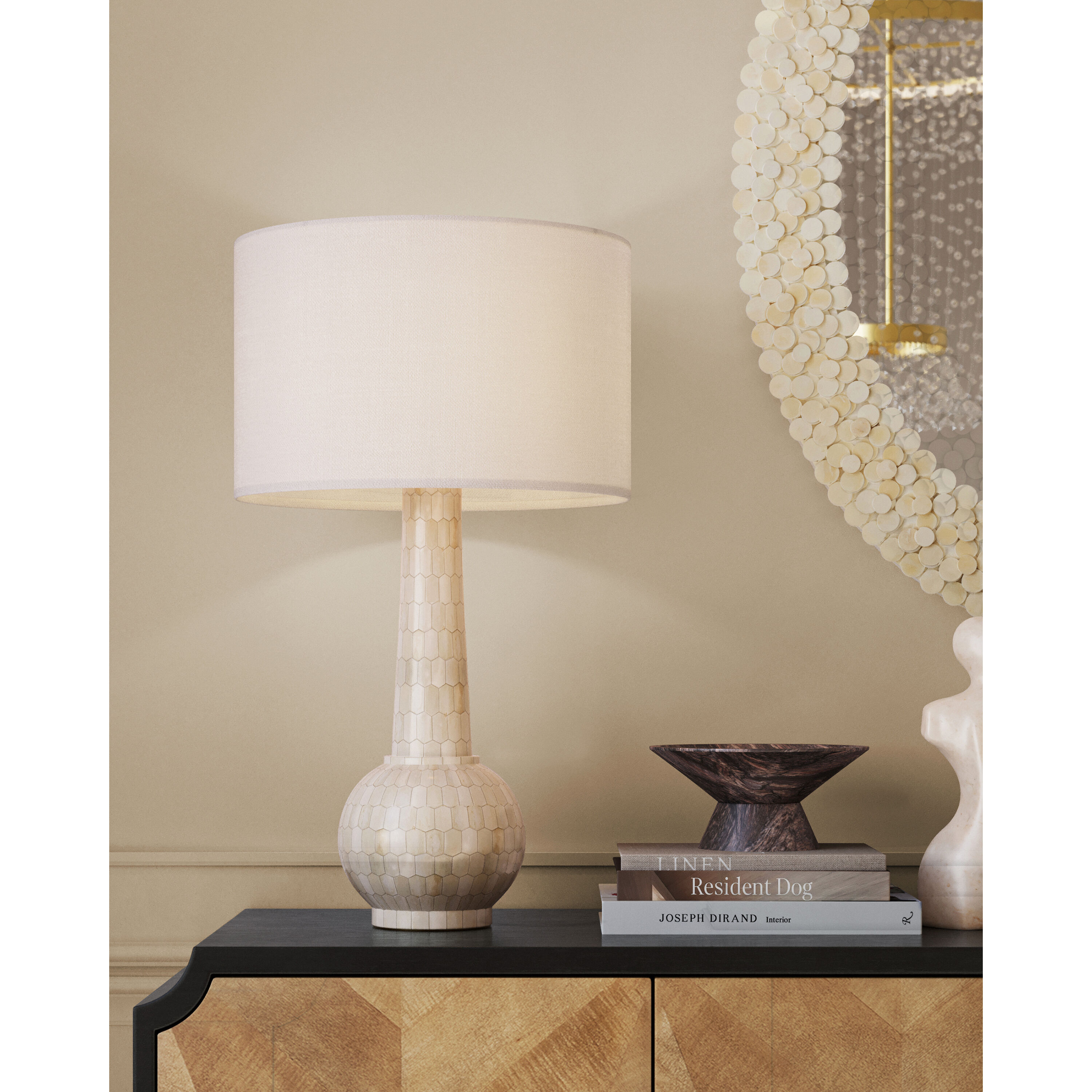 Osa 30.5 inch 150 watt Natural Bone Table Lamp Portable Light