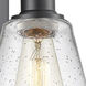 Ballston Cindyrella LED 7 inch Matte Black Sconce Wall Light in Seedy Glass