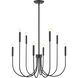 Ulla 8 Light 28 inch Matte Black Chandelier Ceiling Light