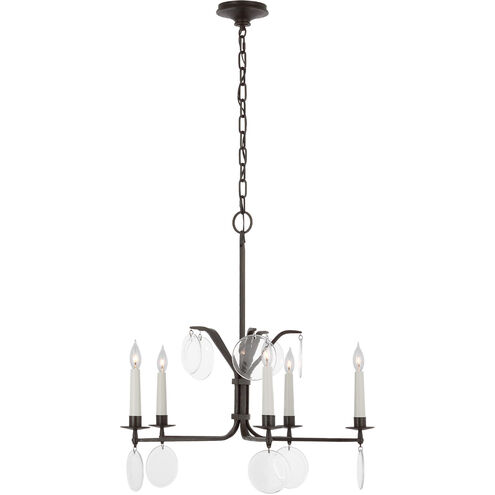 Chapman & Myers Danvers LED 28.25 inch Aged Iron Chandelier Ceiling Light, Medium