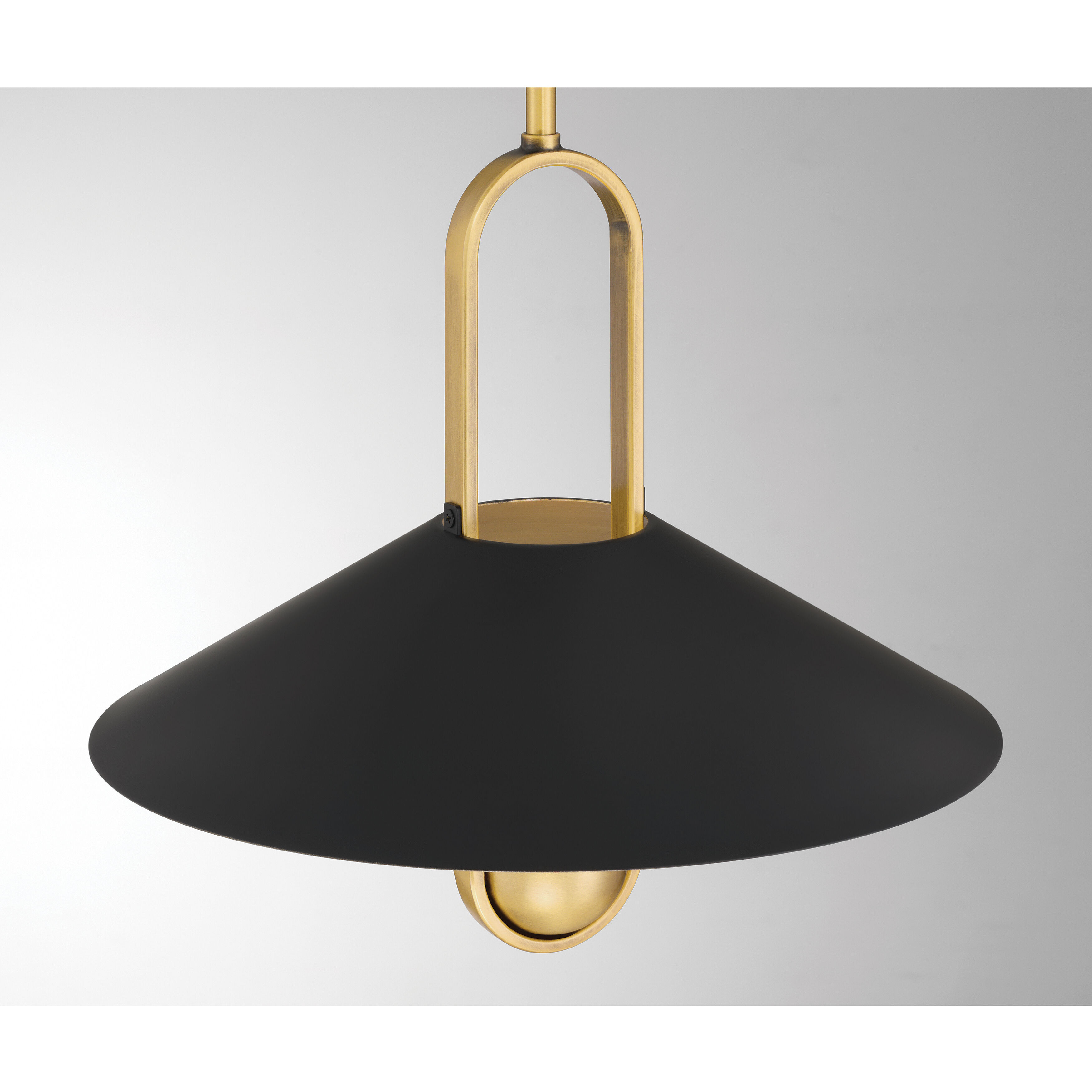 Goldenridge 1 Light 15 inch Legacy Brass and Dark Matte Black Pendant Ceiling Light