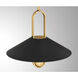 Goldenridge 1 Light 15 inch Legacy Brass and Dark Matte Black Pendant Ceiling Light