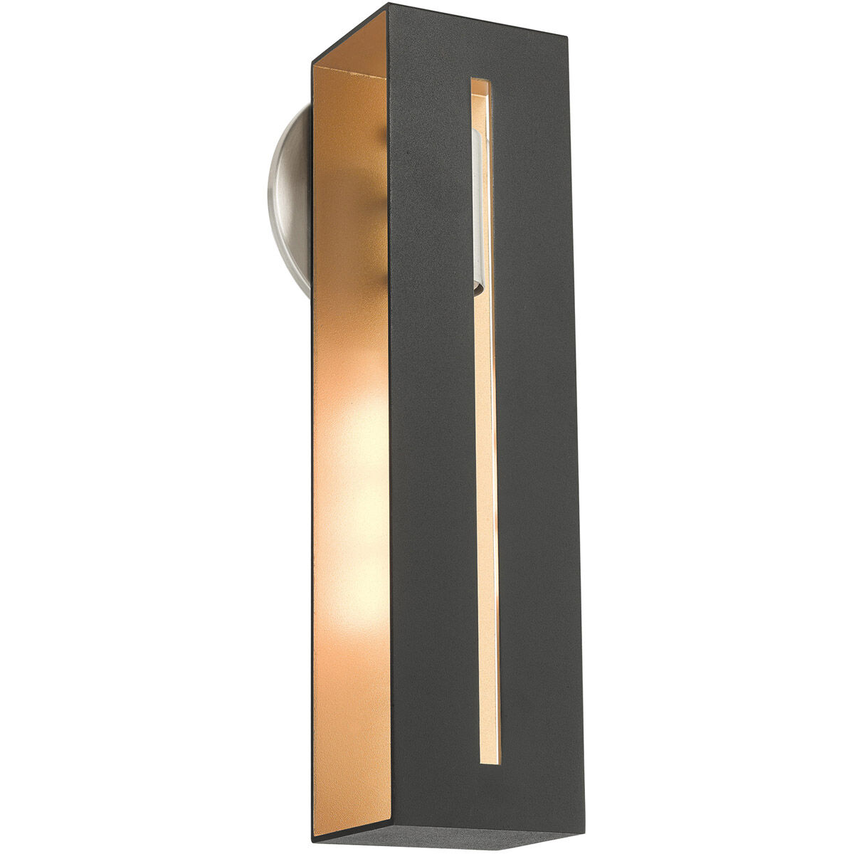 Soma 1 Light 5 inch Textured Black with Brushed Nickel Accents ADA ADA Single Sconce Wall Light