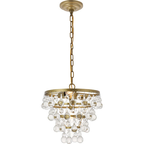 Kora 3 Light 13 inch Brass Pendant Ceiling Light