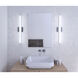 Square Bar 24 inch Polished Chrome Bath Bar Wall Light