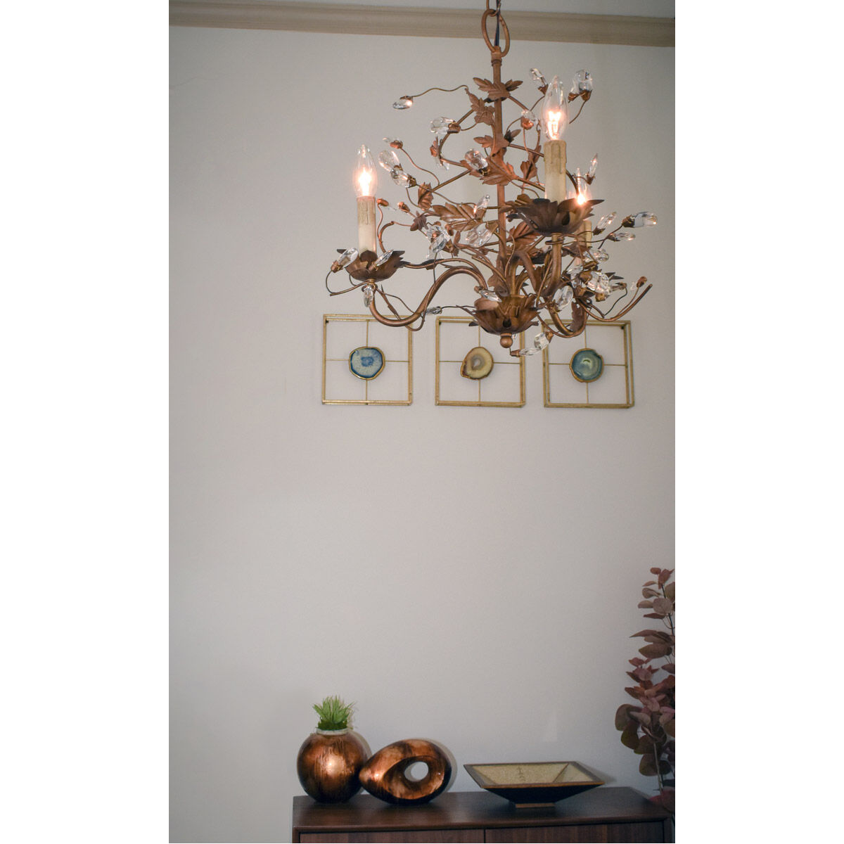 Elegante 9 Light 29 inch Etruscan Gold Multi-Tier Chandelier Ceiling Light
