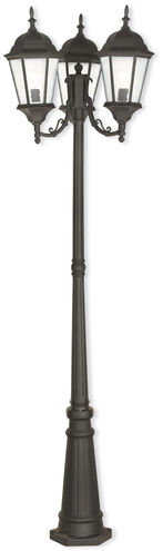 Hamilton 3 Light 86 inch Textured Black Outdoor 3 Head Post