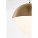 Drew & Jonathan Hyde 1 Light 13.9 inch Satin Brass Pendant Ceiling Light in LED, Large