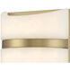 Velaux LED 6.5 inch Soft Brass Wall Mount Wall Light