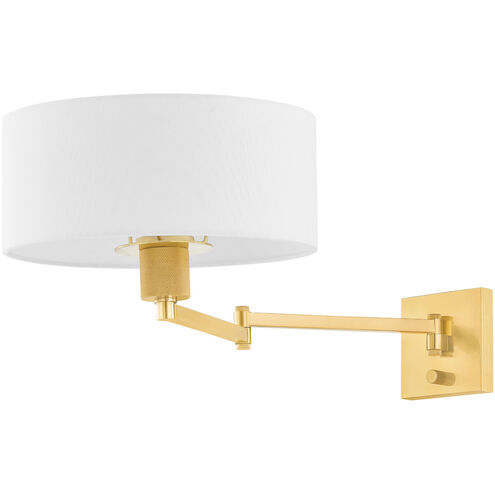 Sammy 1 Light 12.5 inch Aged Brass Wall Sconce Wall Light