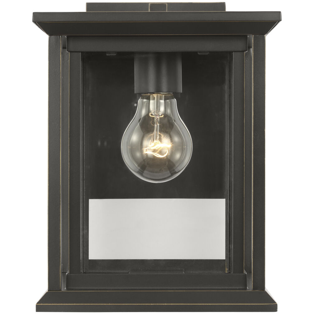 Audley 1 Light 10 inch Antique Bronze Outdoor Wall Lantern, Small