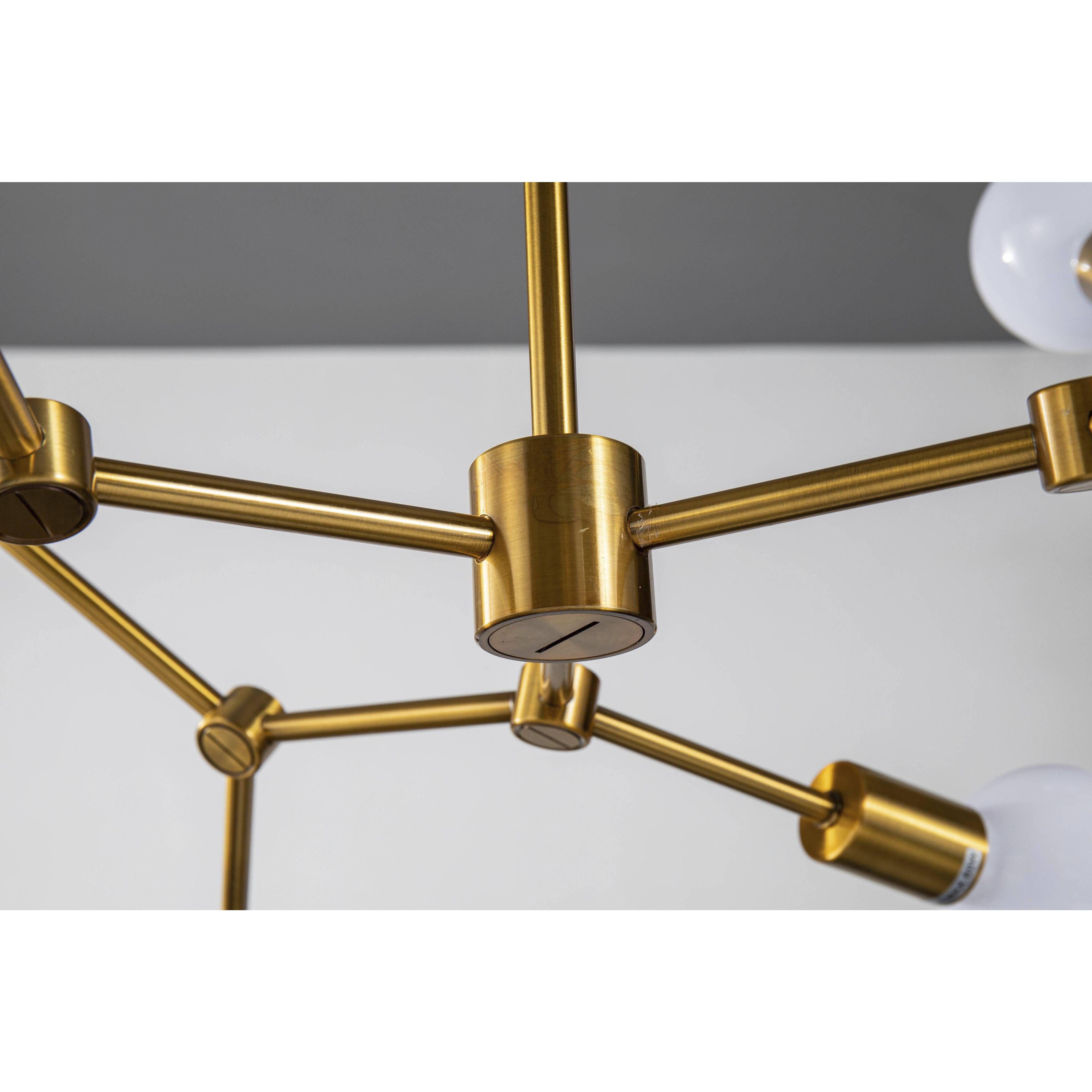 Canada 9 Light 30.8 inch Antique Gold Chandelier Ceiling Light