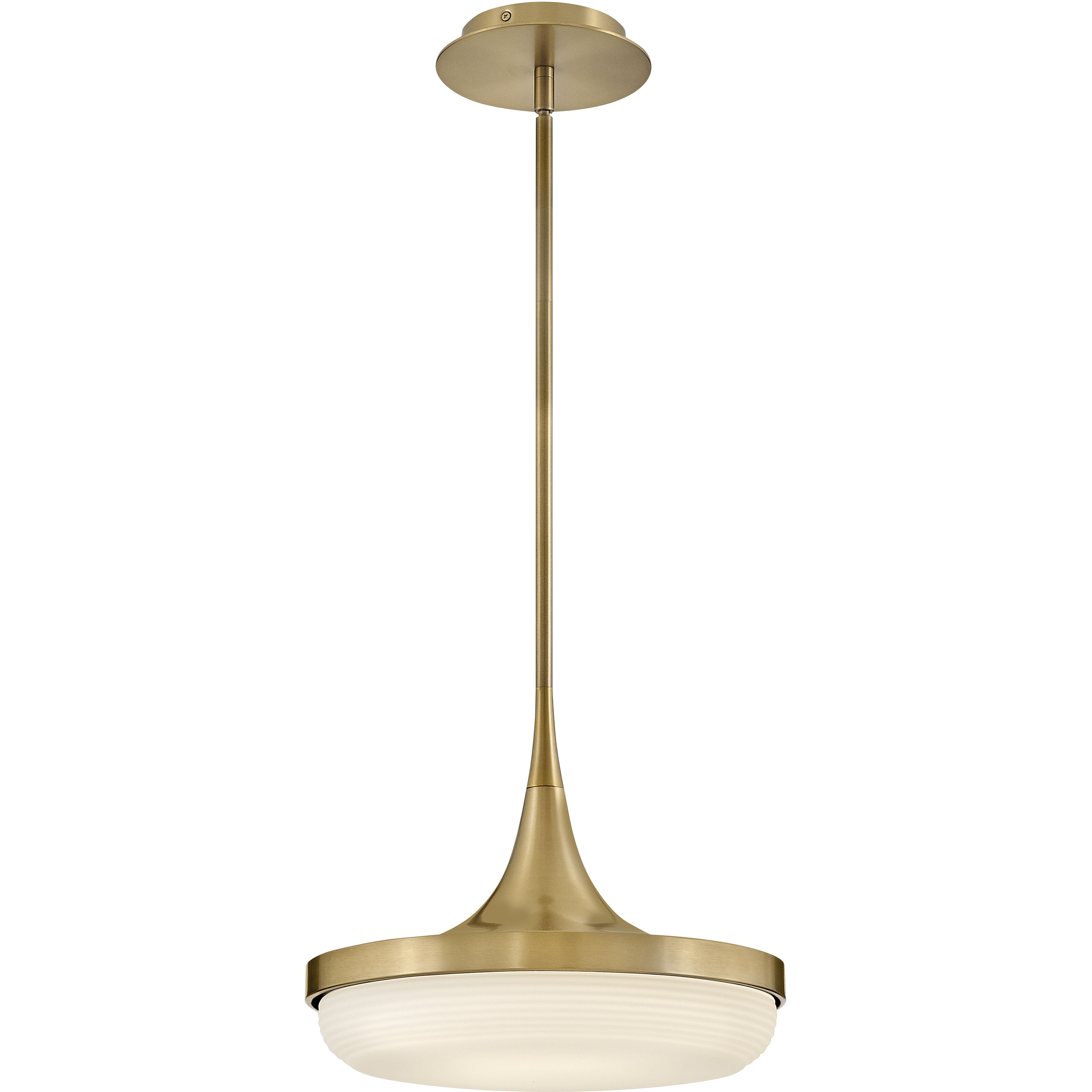 Elsa LED 14 inch Lacquered Brass Pendant Ceiling Light, Semi-Flush Mount