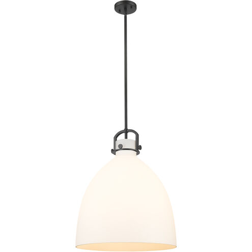 Downtown Urban Newton Bell 1 Light 18 inch Matte Black Pendant Ceiling Light in Matte White