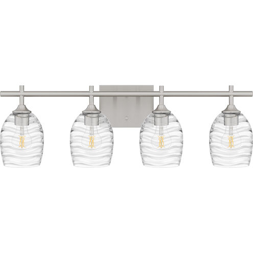 Lucy 4 Light 29 inch Brushed Nickel Bath Light Wall Light, Extra Large