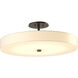 Disq LED 23 inch Black Semi-Flush Ceiling Light, Large
