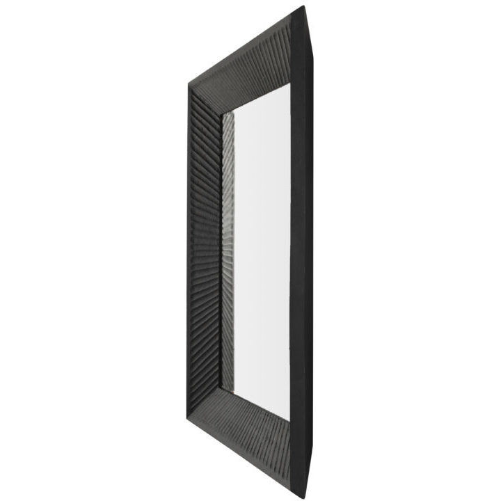 Aldrich 48 X 40 inch Textured Charcoal / Clean Mirror Mirror